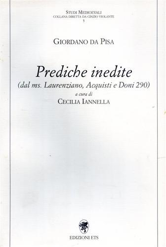 Prediche inedite - Giordano da Pisa - copertina