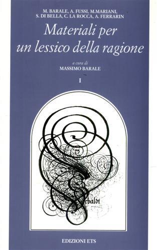 Materiali per un lessico della ragione. Vol. 1 - copertina