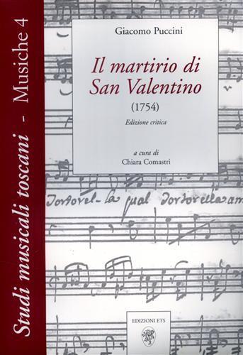 Il martirio di San Valentino (1754) - Giacomo Puccini - copertina