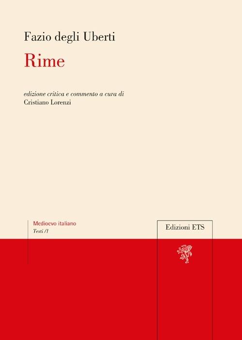 Rime - Fazio degli Uberti - copertina