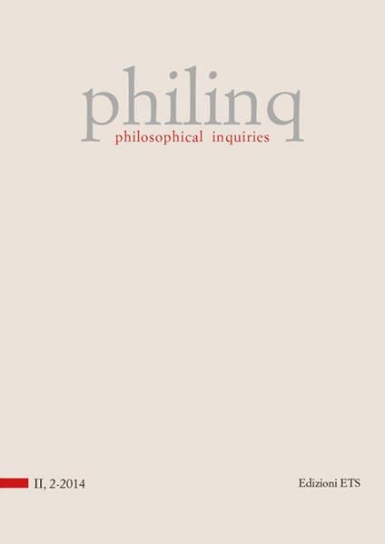 Philinq. Philosophical inquiries (2014). Vol. 2 - copertina