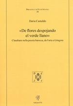 «De flores despojando el verde llano». Claudiano nella poesia barocca, da Faría a Góngora