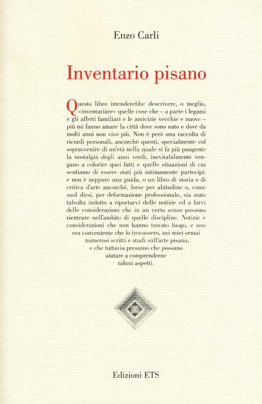 Inventario pisano - Enzo Carli - copertina