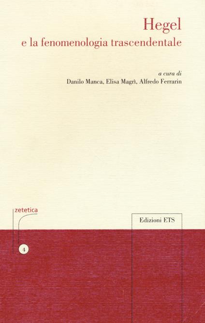 Hegel e la fenomenologia trascendentale - copertina
