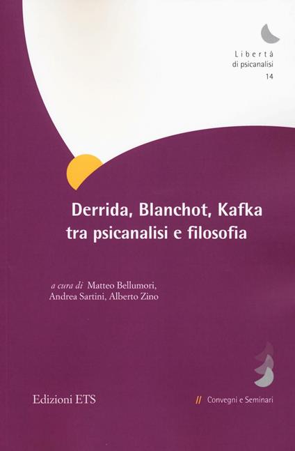 Derrida, Blanchot, Kafka tra psicanalisi e filosofia - copertina