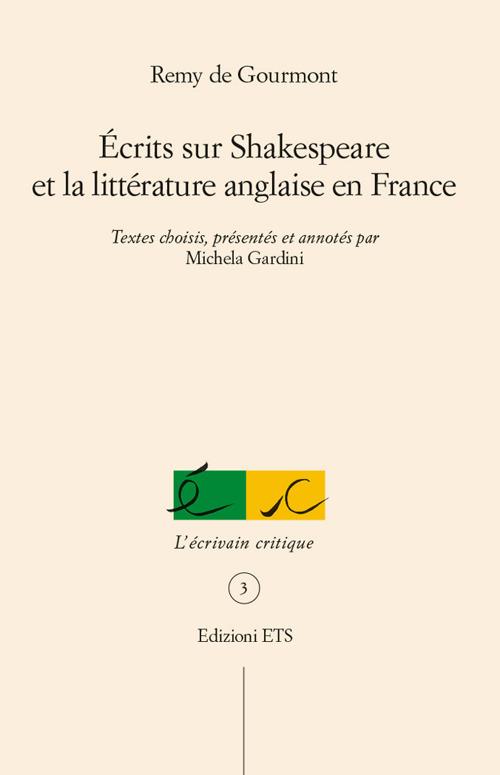 Écrits sur Shakespeare et la littérature anglaise en France - Rémy de Gourmont - copertina