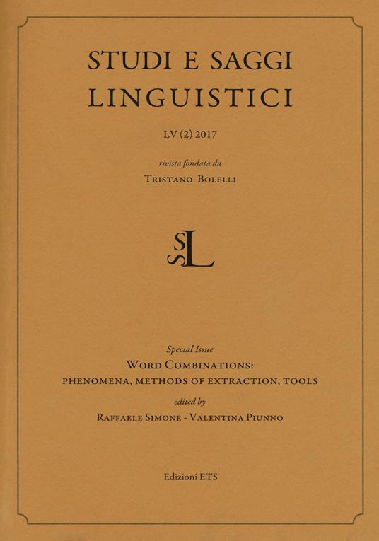 Studi e saggi linguistici (2017). Vol. 2 - copertina