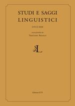 Studi e saggi linguistici (2018). Vol. 2