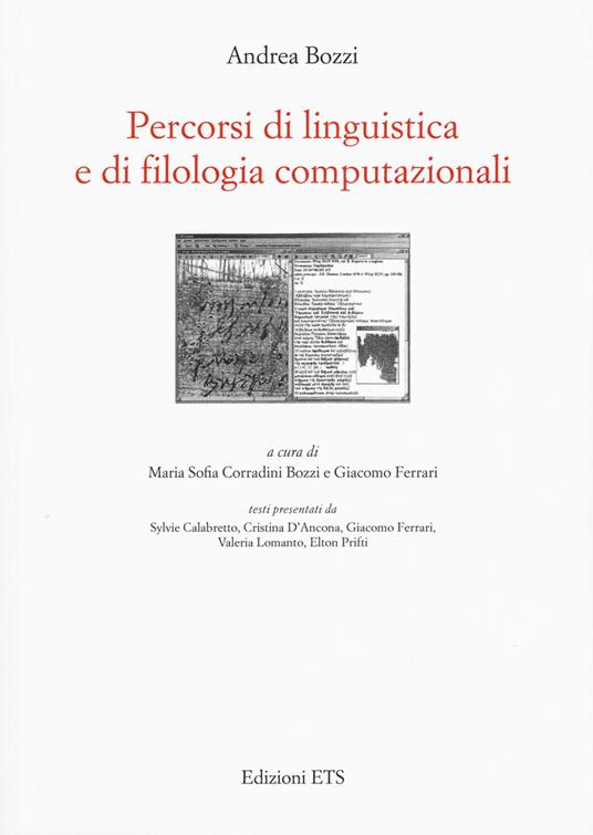 Percorsi di linguistica e di filologia computazionali - Andrea Bozzi - copertina