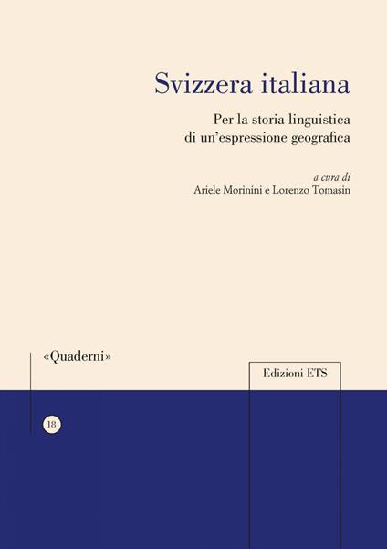 Svizzera italiana. Per la storia linguistica di un'espressione geografica - copertina