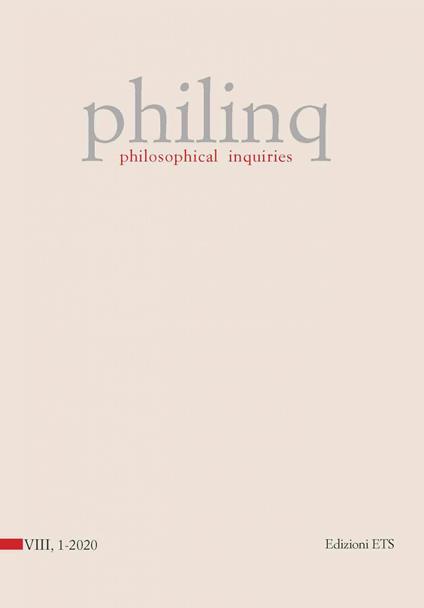 Philinq. Philosophical inquiries (2020). Vol. 1 - copertina