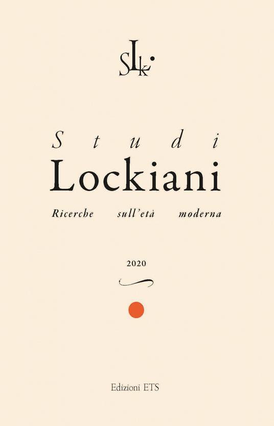 Studi lockiani. Ricerche sull'età moderna (2020). Vol. 1 - copertina