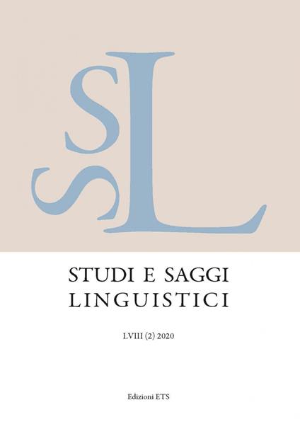 Studi e saggi linguistici (2020). Vol. 2 - copertina