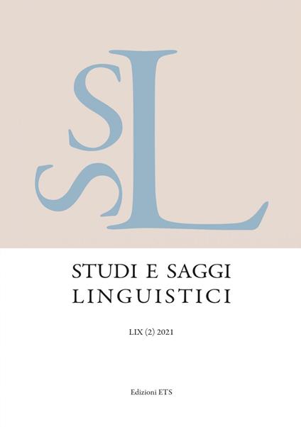 Studi e saggi linguistici (2021). Vol. 2 - copertina