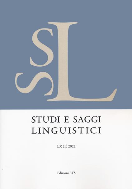 Studi e saggi linguistici (2022). Vol. 1 - copertina