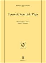 Versos de Juan de la Vega. Ediz. critica
