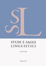 Studi e saggi linguistici (2023). Vol. 1
