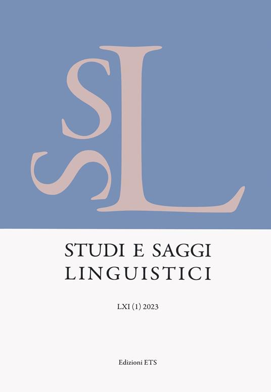 Studi e saggi linguistici (2023). Vol. 1 - copertina