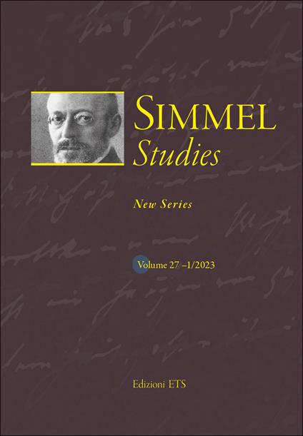 Simmel studies. New series (2023). Vol. 1 - copertina