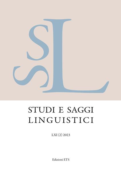 Studi e saggi linguistici (2023). Vol. 2 - copertina