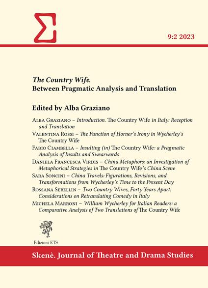The country wife. Between pragmatic analysis and translation (2023). Vol. 2 - copertina