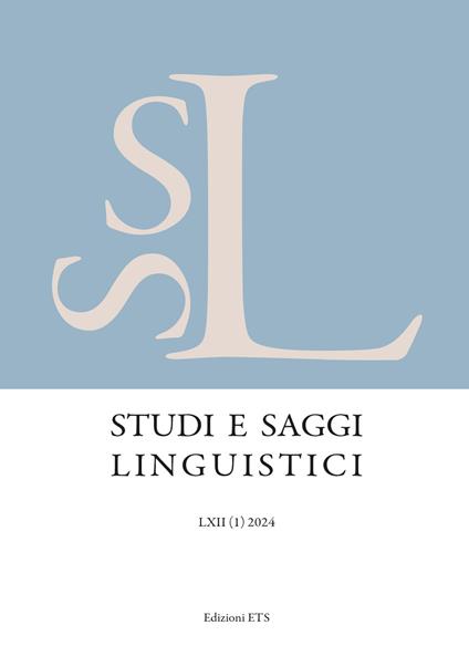 Studi e saggi linguistici (2024). Vol. 1 - copertina