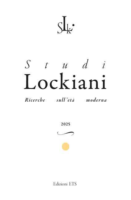 Studi lockiani. Ricerche sull'età moderna (2025). Vol. 6 - copertina