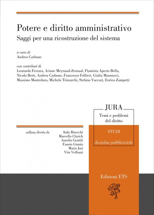 Potere e diritto amministrativo Saggi per una ricostruzione del sistema - copertina
