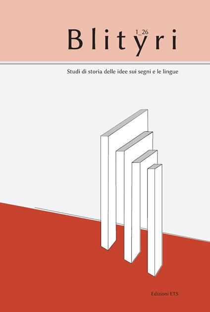 Blityri. Studi di storia delle idee sui segni e le lingue (2026). Vol. 1 - copertina