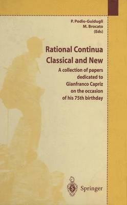 Rational Continua, Classical and New: A collection of papers dedicated to Gianfranco Capriz on the occasion of his 75th birthday - P. Podio-Guidugli,M. Brocato - cover