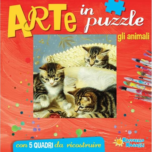 Gli animali. Arte in puzzle. Libro puzzle. Ediz. illustrata - copertina