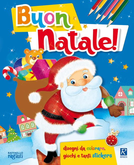 Buon Natale! Coloro con gli stickers. Con adesivi. Ediz. illustrata - Francesca Costa - copertina