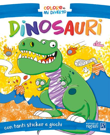 Dinosauri. Coloro e mi diverto - Sacco,Vallarino - copertina