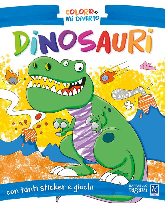 Dinosauri. Coloro e mi diverto - Sacco,Vallarino - copertina