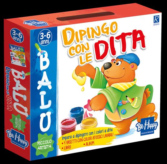 Dipingo con le dita. Balù piccolo artista. Ediz. a colori. Con Prodotti vari - Roberta Pugnaloni - copertina