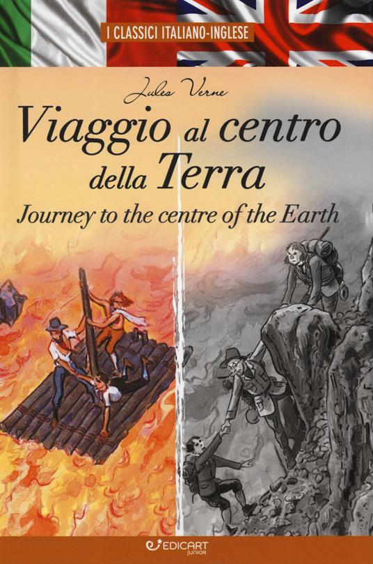 Viaggio al centro della Terra-Journey to the centre of the Earth - Jules Verne - copertina