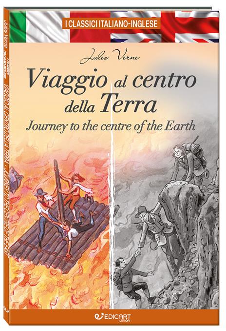 Viaggio al centro della Terra-Journey to the centre of the Earth. I classici italiano-inglese - Jules Verne - copertina