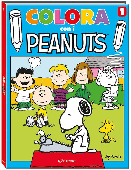 Colora con i Peanuts. Ediz. illustrata. Vol. 2: Rosso - copertina