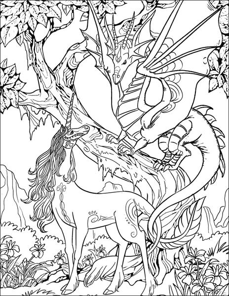 Caleidoscopio da colorare. Unicorni della foresta. Ediz. illustrata. Con 8 pennarelli - 4