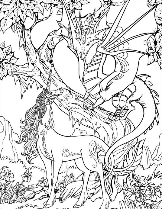 Caleidoscopio da colorare. Unicorni della foresta. Ediz. illustrata. Con 8 pennarelli - 4