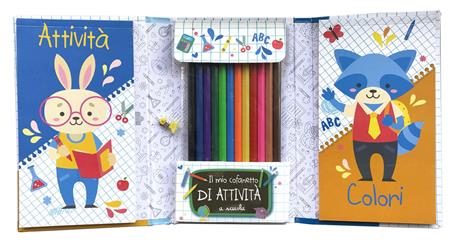 Il mio cofanetto di attività a scuola. Ediz. illustrata. Con 12 matite colorate - 4