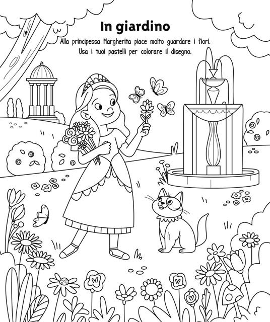 Principesse. Libro da colorare. Ediz. illustrata. Con 5 pastelli - 2