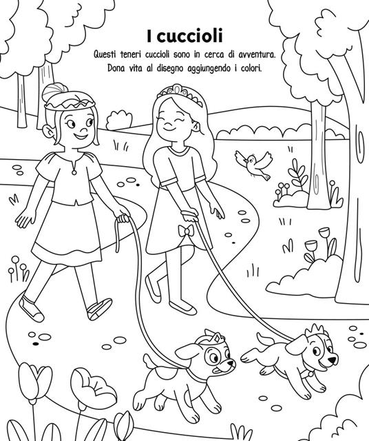 Principesse. Libro da colorare. Ediz. illustrata. Con 5 pastelli - 4