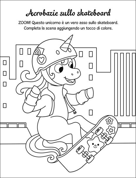 Magici unicorni da colorare. Ediz. illustrata. Con 16 pastelli impilabili - 4