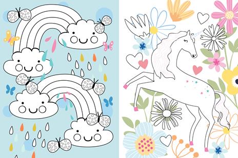 Unicorni luccicanti. Ediz. a colori. Con brillantini adesivi - 2