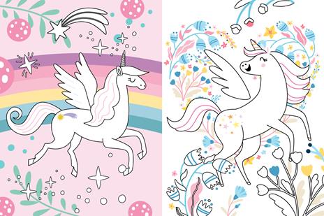 Unicorni luccicanti. Ediz. a colori. Con brillantini adesivi - 3