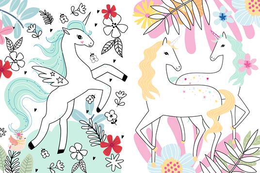 Unicorni luccicanti. Ediz. a colori. Con brillantini adesivi - 4