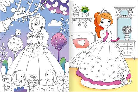 Principesse luccicanti. Ediz. a colori. Con brillantini adesivi - 3