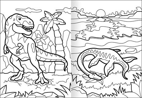 Dinosauri. Valigetta magica. Ediz. a colori. Con 5 matite. Con 10 pennarelli. Con Adesivi - 2