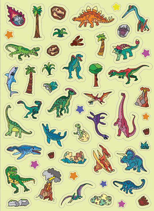 Dinosauri. Valigetta magica. Ediz. a colori. Con 5 matite. Con 10 pennarelli. Con Adesivi - 4